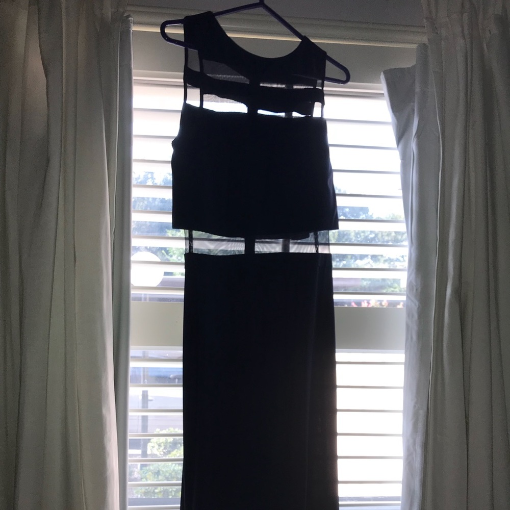 Navy blue gown